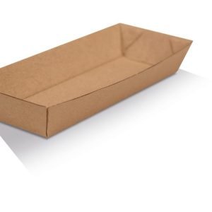 Hot Dog Open Tray Brown Kraft - 600Pcs Per Box