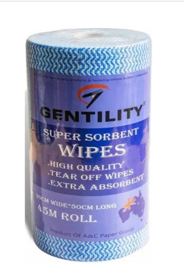 GENTILITY Super Absorbent Wipes 45m - Blue