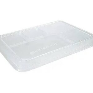 5 Compartment Plastic Tray with Lid 150 Pcs Per Box